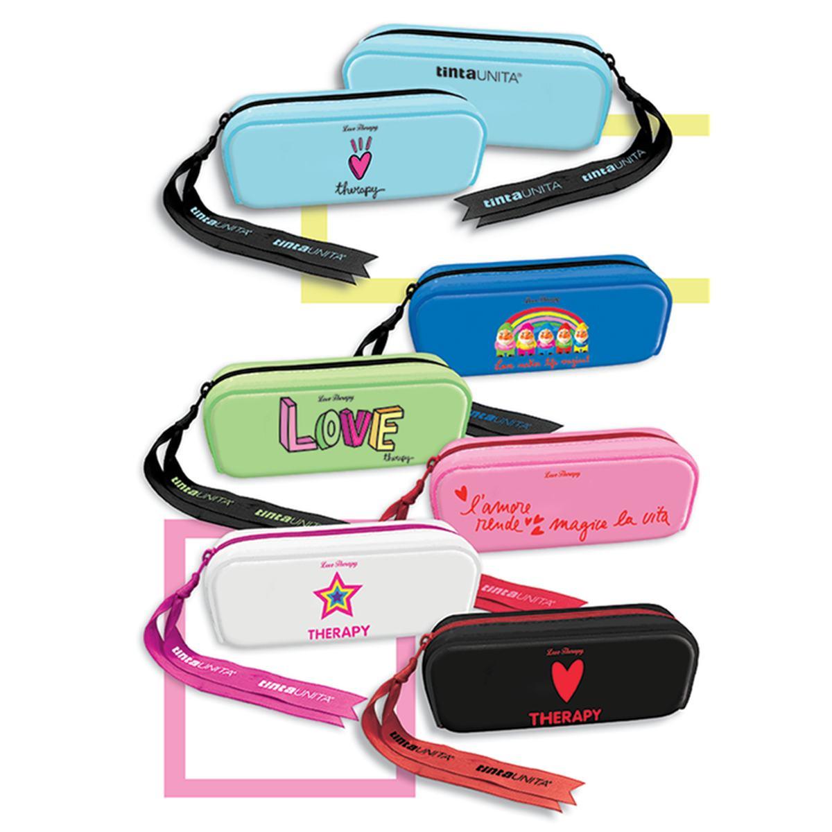 Tintaunita - love terapy astuccio bauletto in silicone soft touch con tirazip