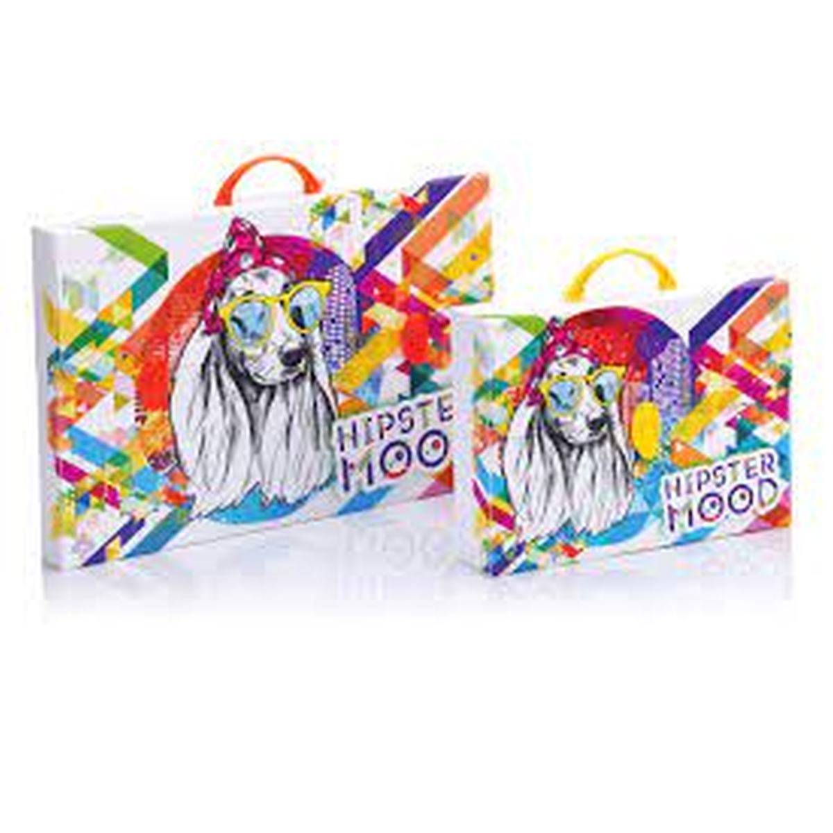 B-case - valigetta in polipropilene alveolare con stampa in alta risoluzione - 2 chiusure - formato 36,5 x 56,5 x 5,5 cm