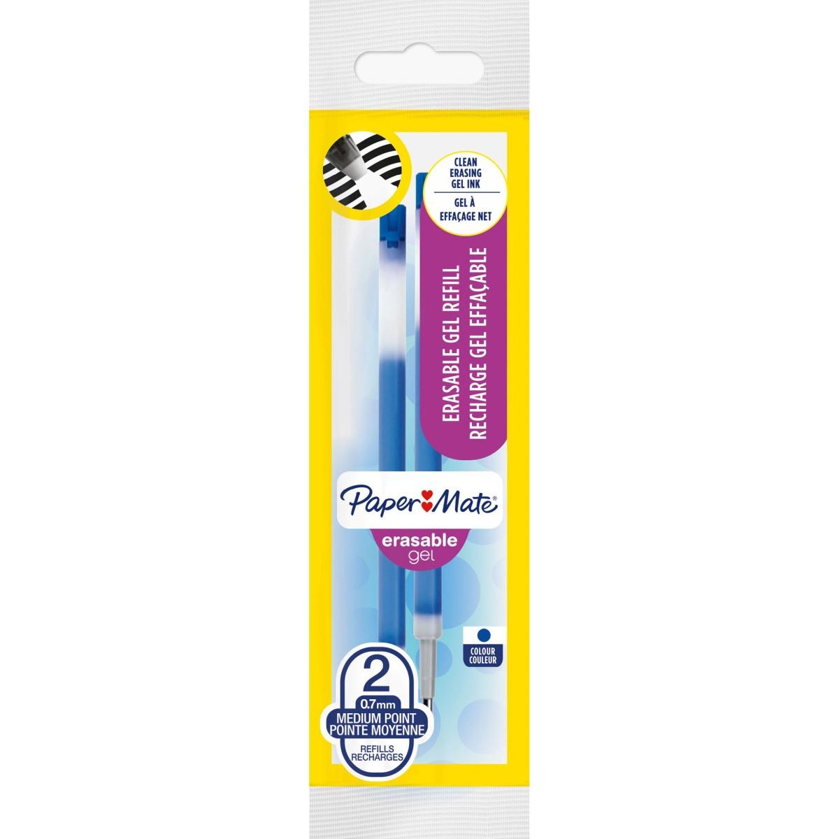 Replay - refill penna cancellabile gel - punta 0,7 mm - blister 2 pz