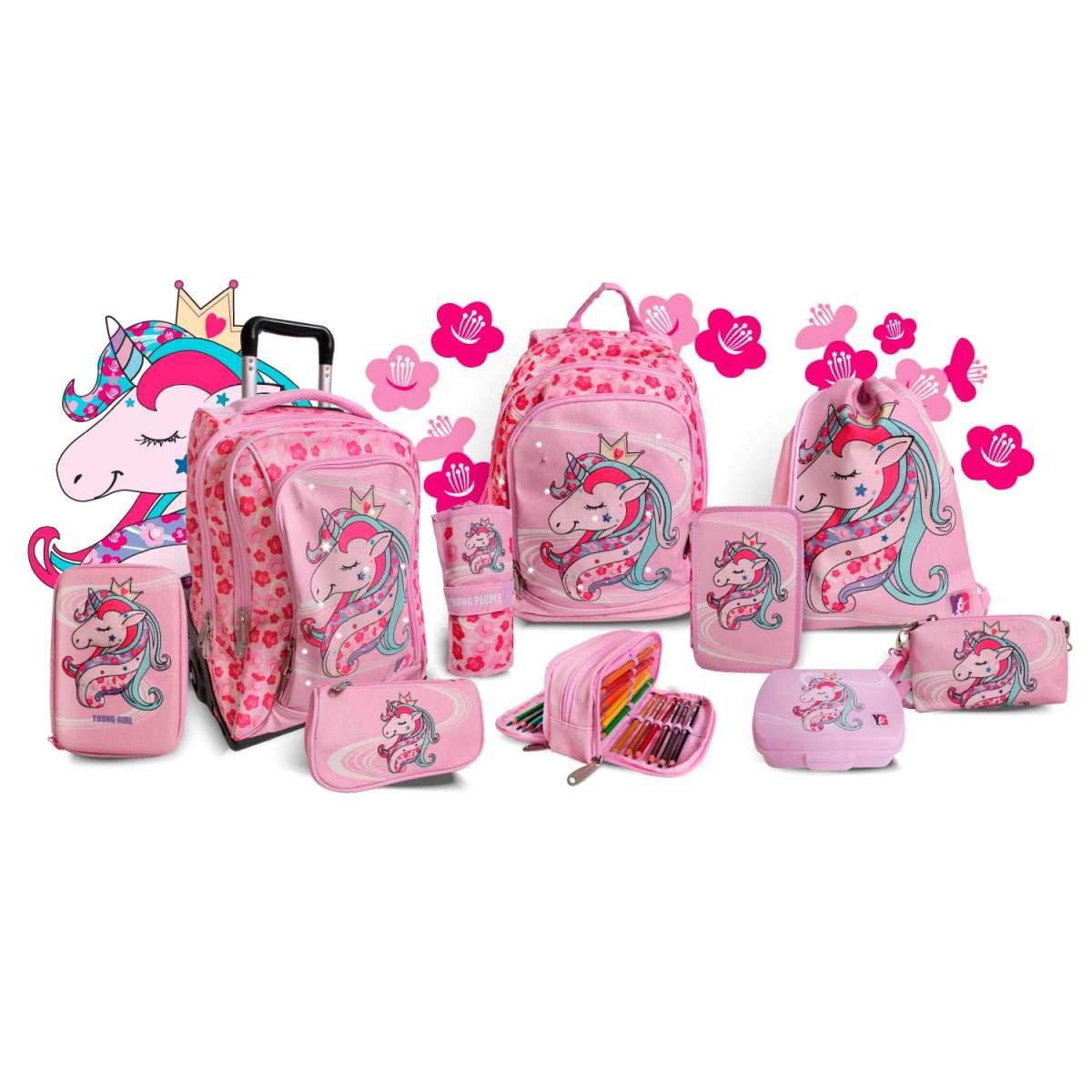 Young people - astuccio 3 zip unicorn