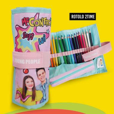 Me contro te - rotolo two time - 24 pastelli mina 4,0 mm tintaunita + 1 matita hb