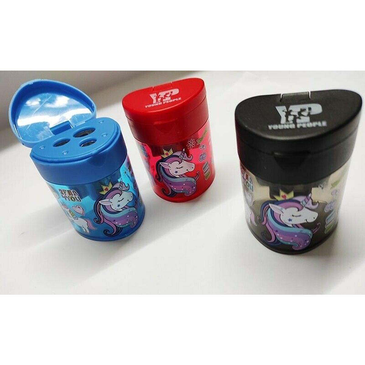 Young people - temperamatite 3 fori con contenitore