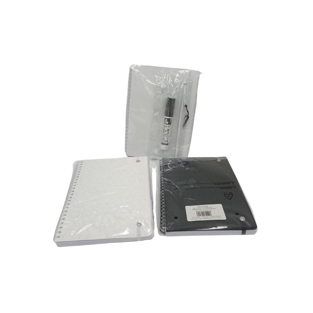 Tintaunita - quaderno spiralato a5 - fogli bianchi con porta penne + 1 marcatore pilot pintor