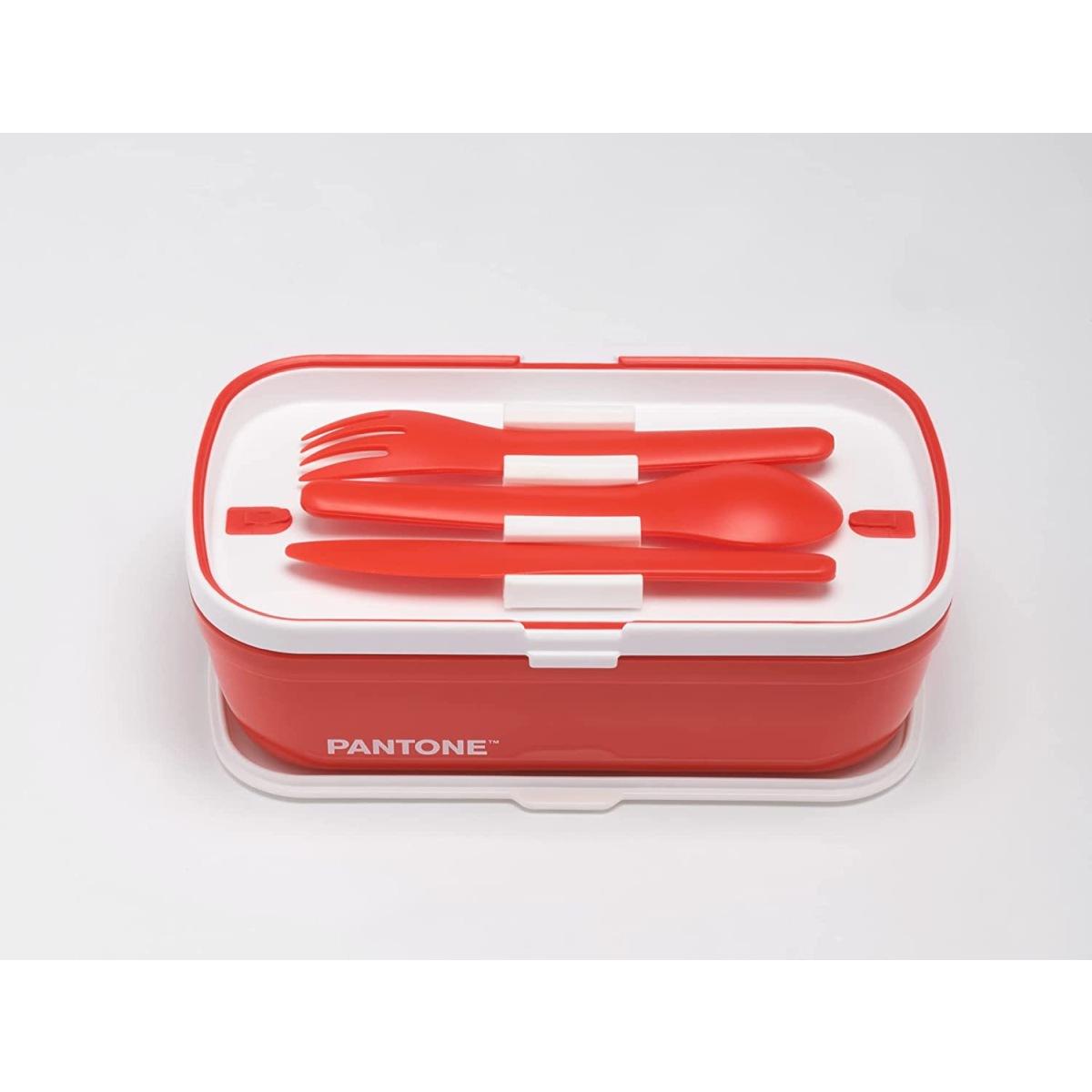 Pantone - set di posate da viaggio (forchetta - cucchiaio - coltello) con pratica custodia rigida