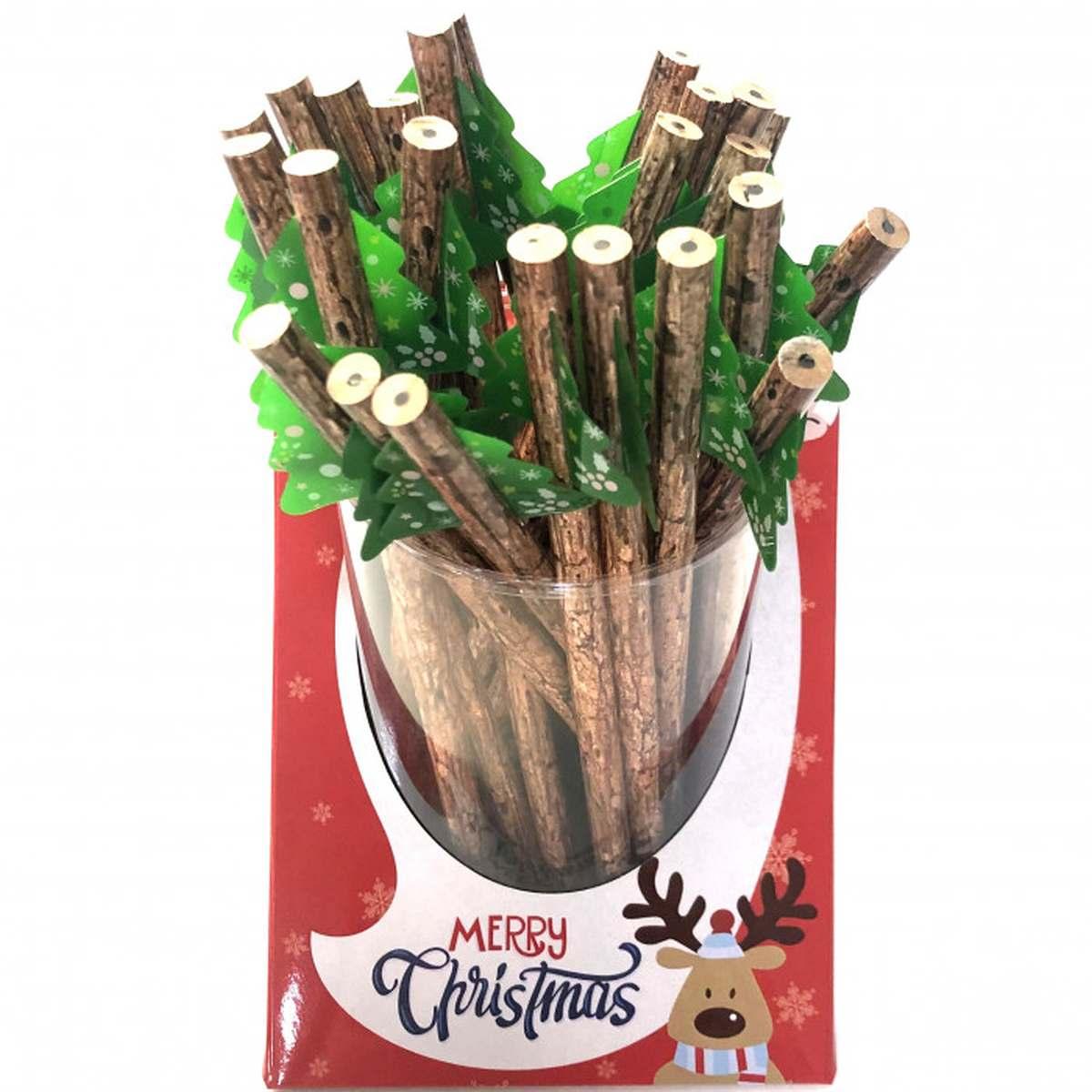 Lebez - matita con top in gomma natalizia con top in cartoncino