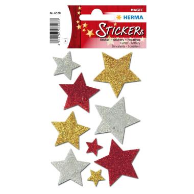 Herma - etichette x-mas - stelle glitterate