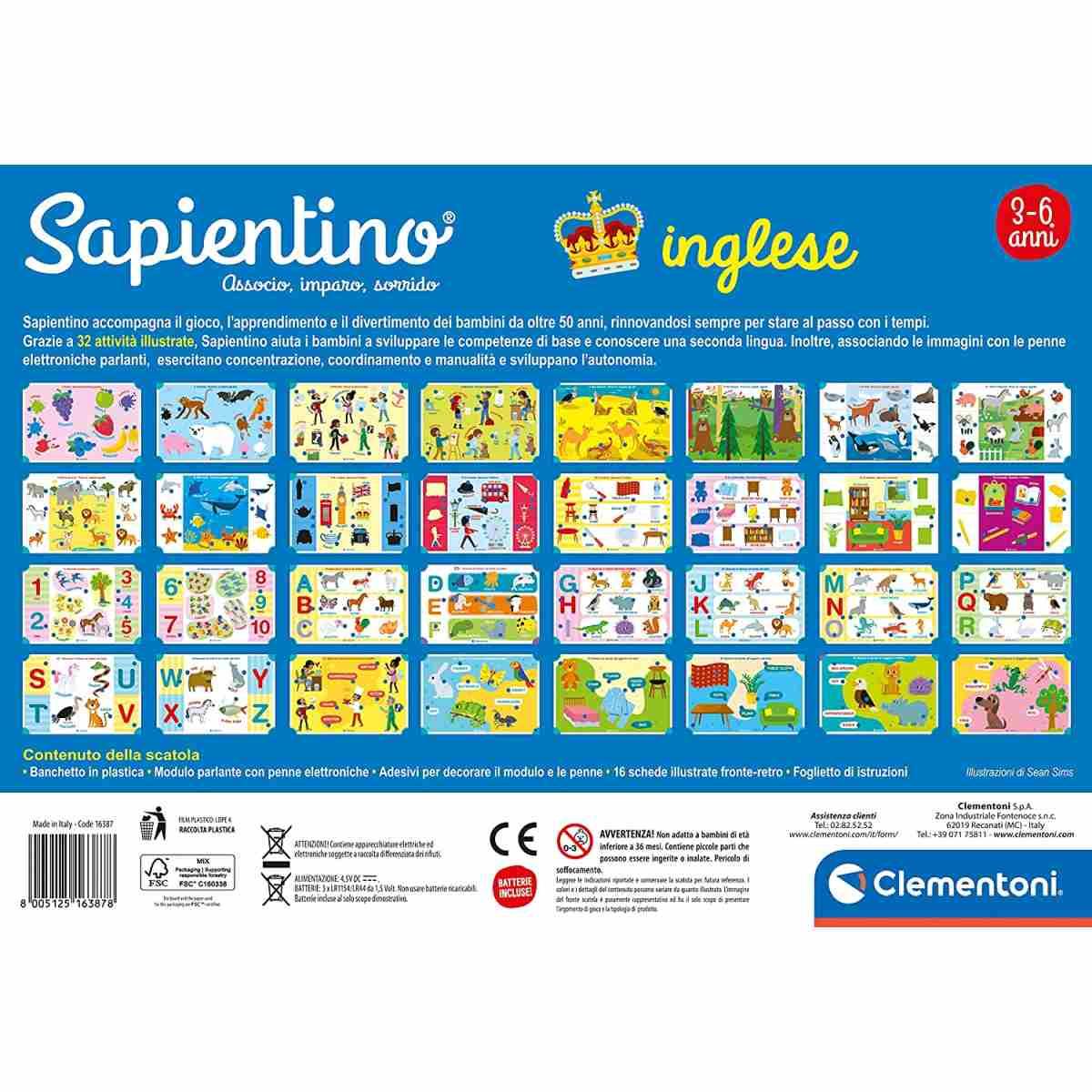 Sapientino inglese-banchetto con schede attivit e penne interattive