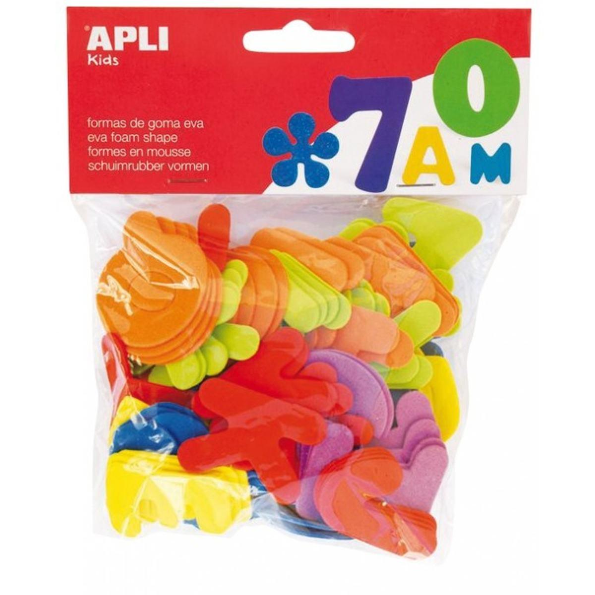 Apli gomma eva foam formine lettere 104 pz