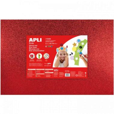 Apli - gomma eva glitter - 40 x 60 cm - spessore 2 mm