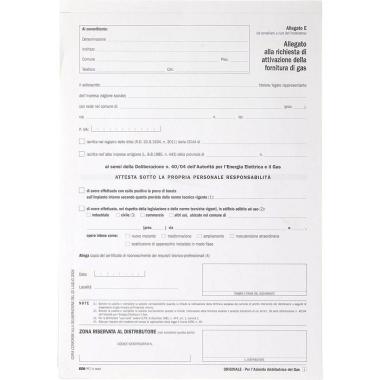 Edipro - attestato dell'installatore per impianti a gas (allegato e) - formato 29,7 x 21 cm - blister da 100 pz