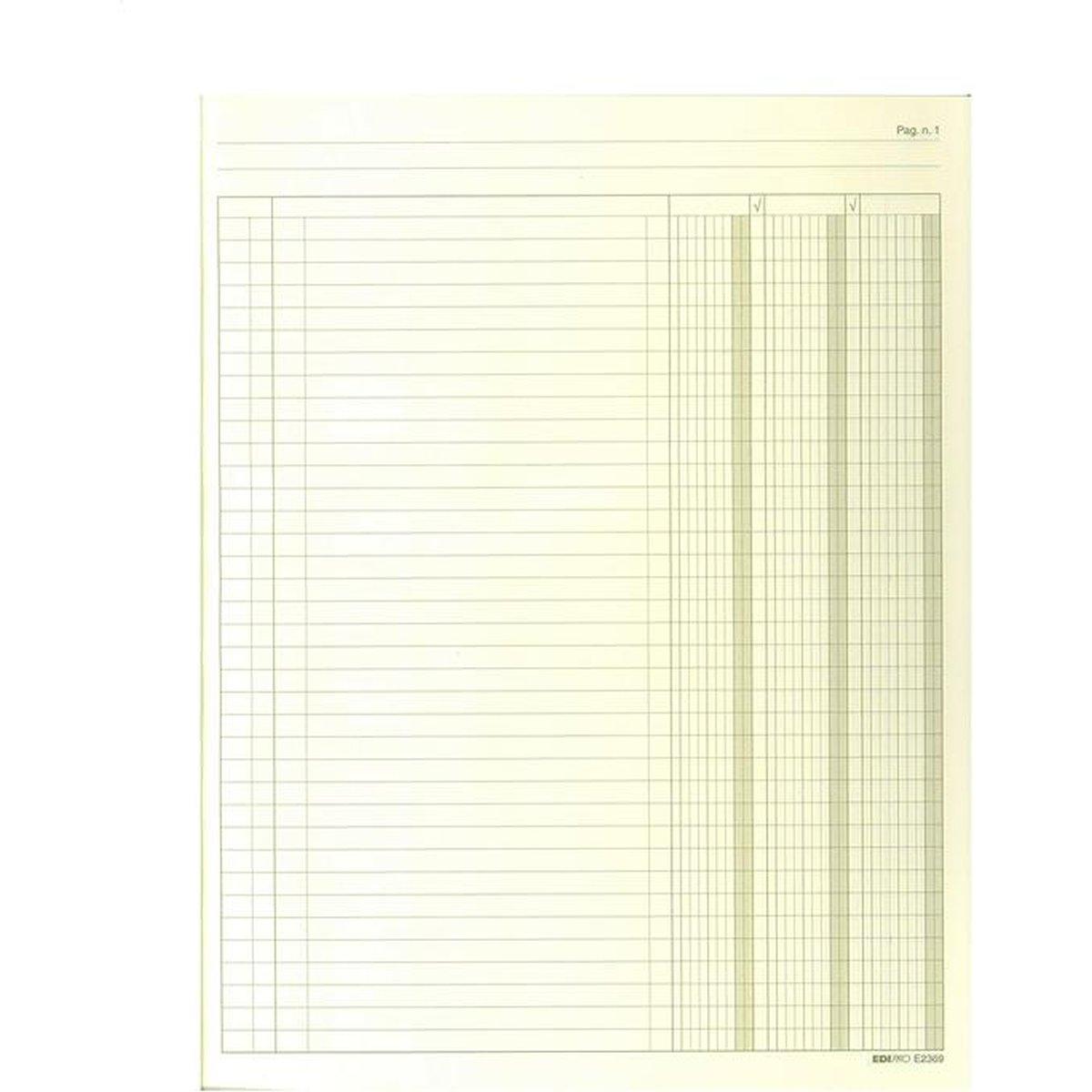 Edipro - libro inventari 92 pagine numerate - 31 x 24,5 cm -