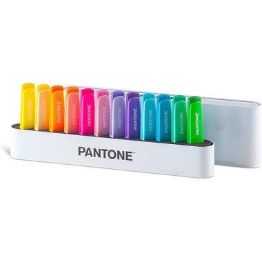 Pantone - desk set 12 evidenziatori - 6 colori fluo e 6 colori pastello