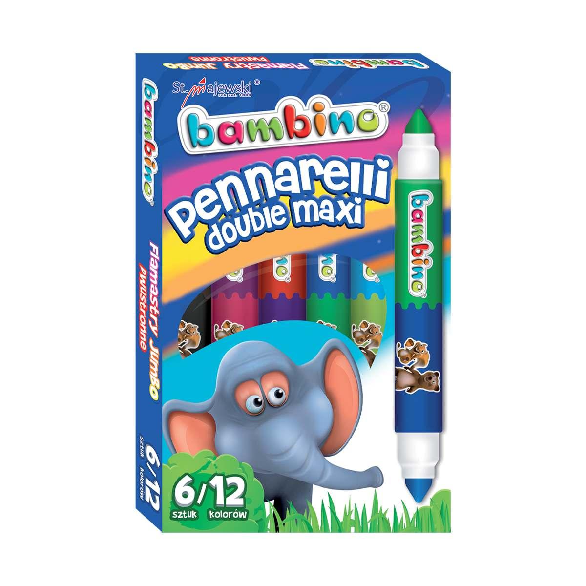 Bambino - pennarelli double maxi 6/12 colori