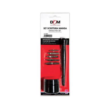 Dom - set scrittura manga - contiene 1 manico + 5 pennini + inchiostro
