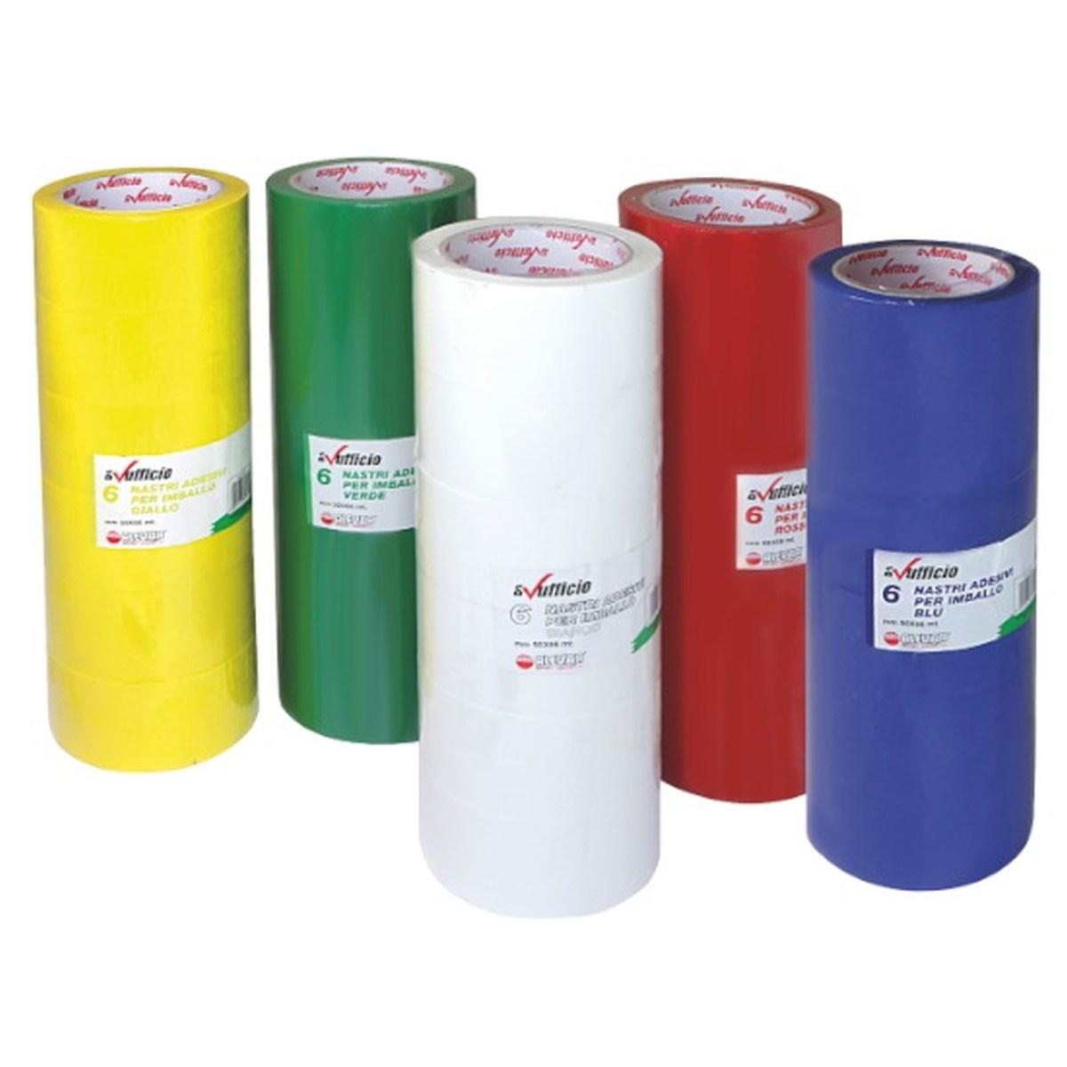 Nastro adesivo colorato formato 50 mm x 66 mt - 50 micron