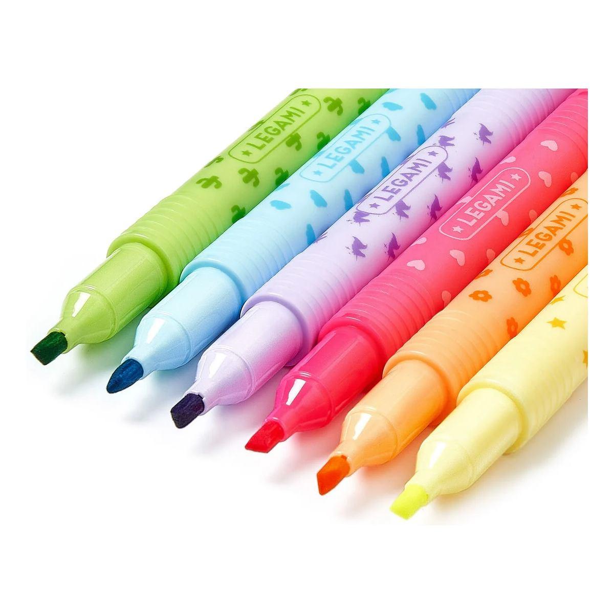 Legami - set di 6 evidenziatori cancellabili - magic highlighters