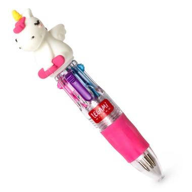 Legami - mini 4-colour ballpoint pen - mini magic rainbow - unicorn