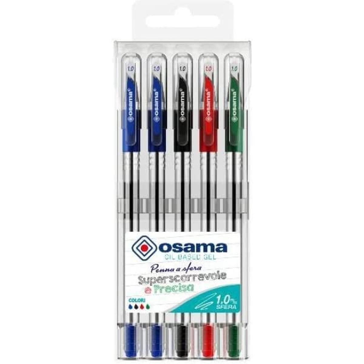 Osama obg penna a sfera con cappuccio - astuccio 4 colori