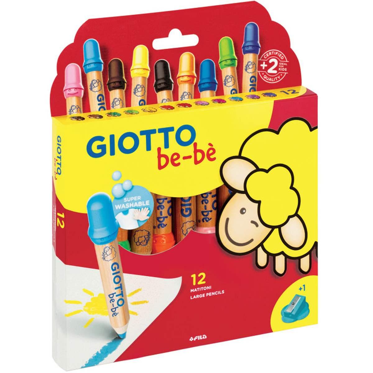 Pastelli super washable giotto be-be' - 12 pz
