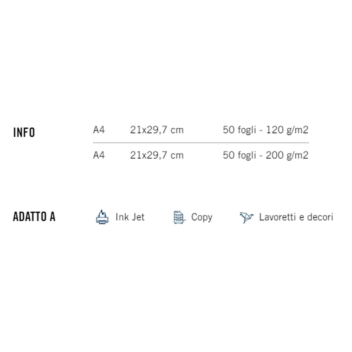 Favini - calligraphy classic lino - a4 - 50 fogli