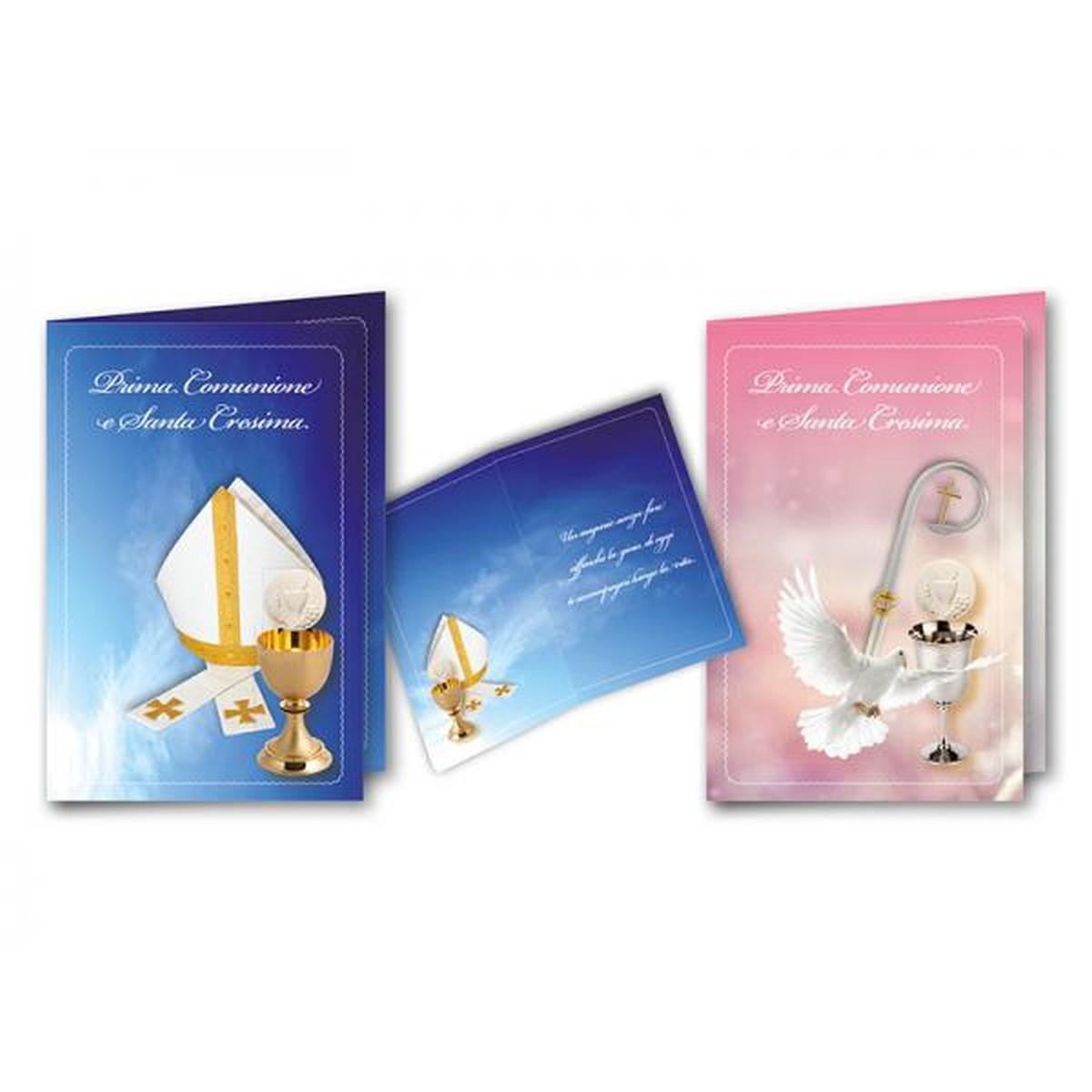 Biglietti d'auguri prima comunione e santa cresima