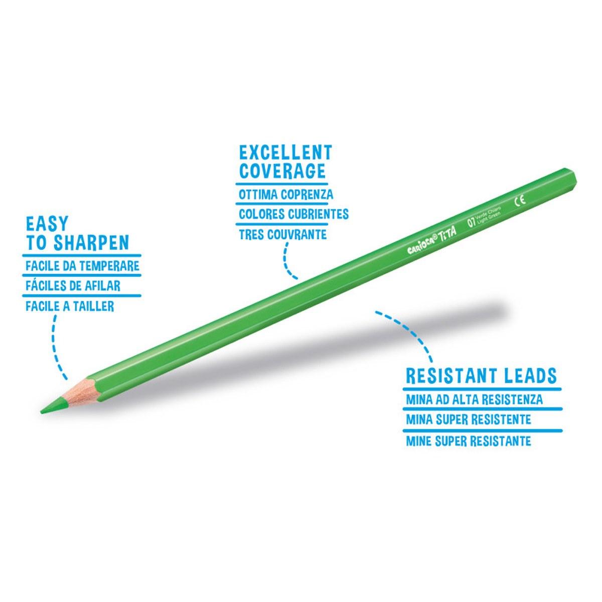 Carioca - matite esagonali tita tubo - 36 pz + temperino