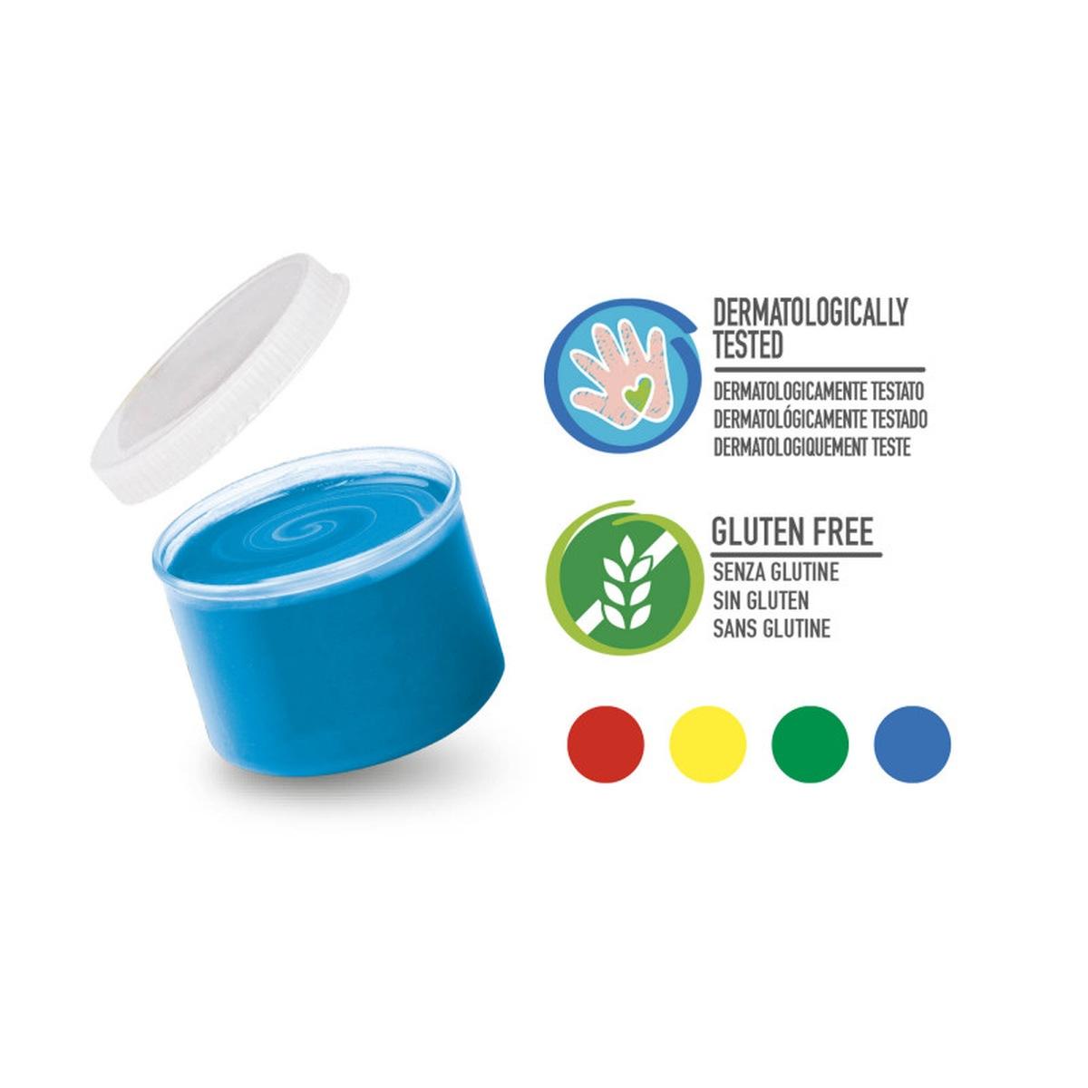 Carioca - tempera a dita colori assorti 50 ml - 4 pz