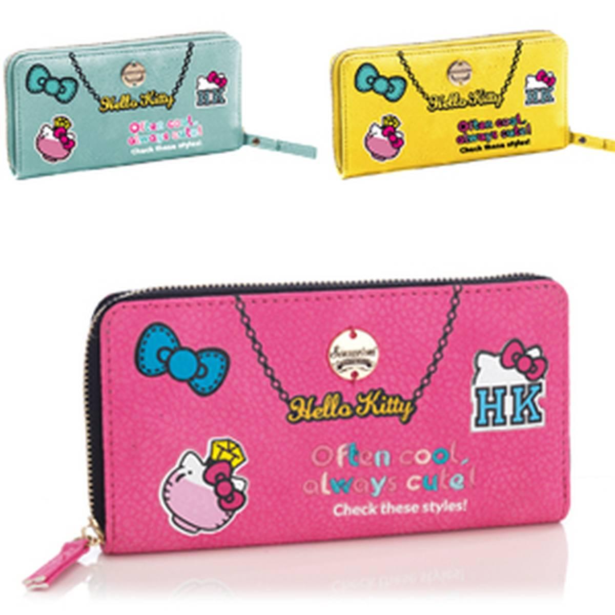Hello kitty - portafoglio lungo con cerniera