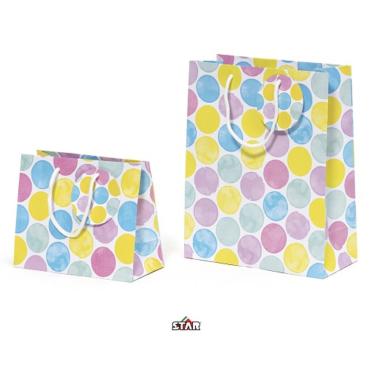 Star - shoppers watercolor - formato 23 x 10 x 18 cm - 157 gr/mq