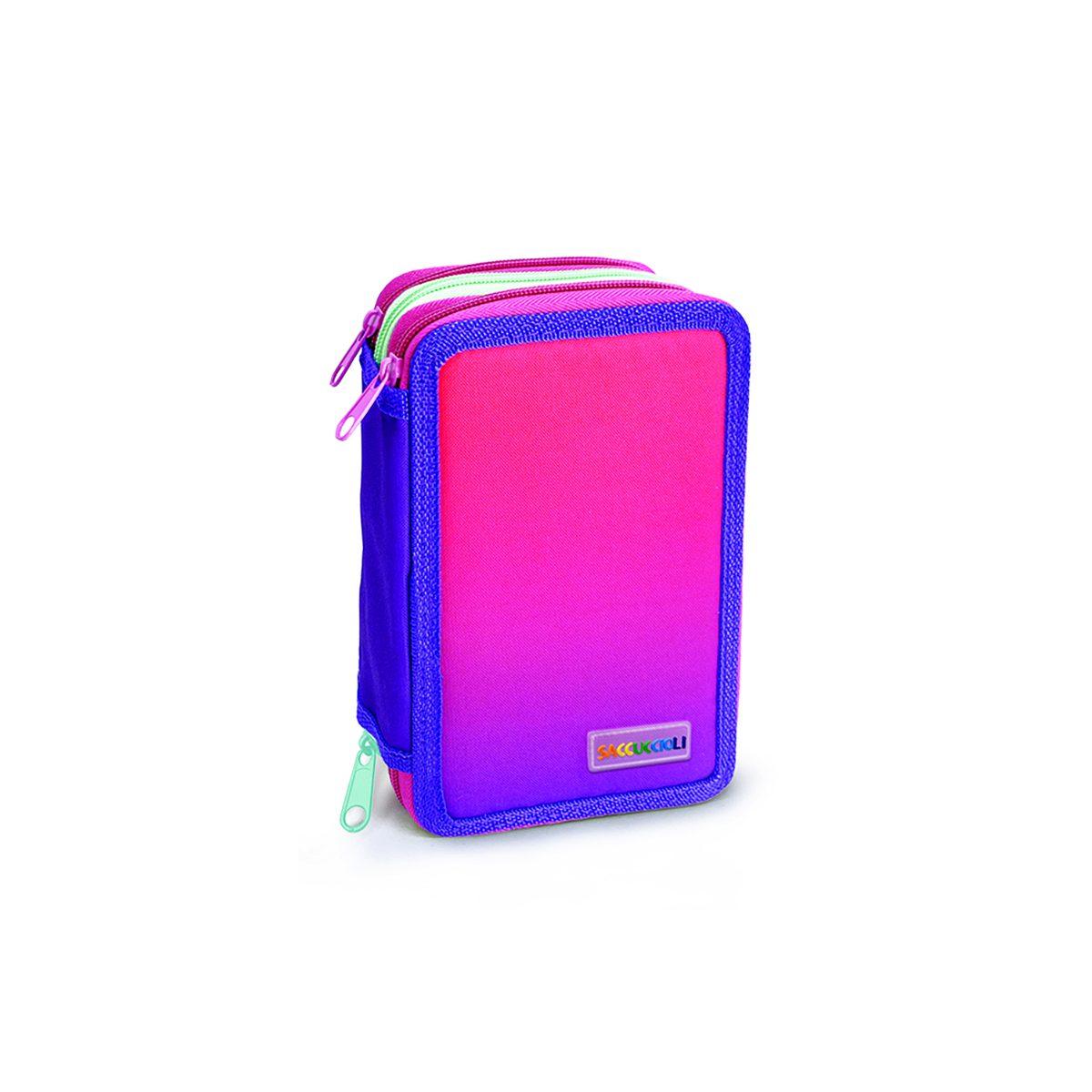 Lebez - astuccio completo 3 zip monocolore