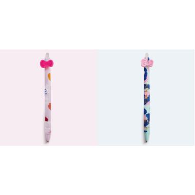 Tintaunita - penne a scatto gel cancellabili con fiocchetto hello kitty in microiniezione