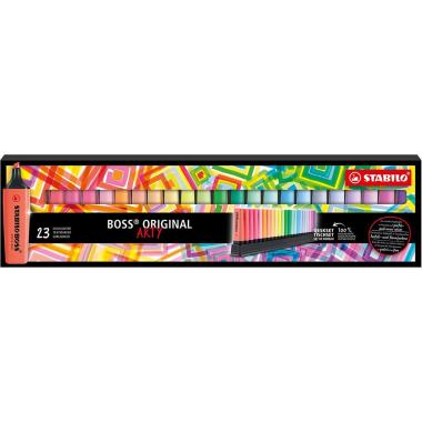 Stabilo boss original arty edition - deskset 23 evidenziatori (6 fluo + 14 pastel)