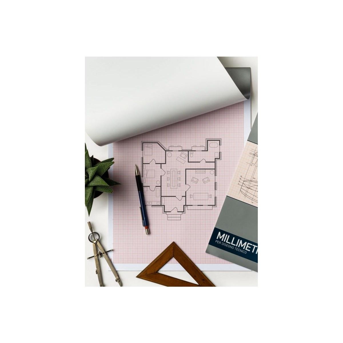 Favini - blocco carta millimetrata - a4 - 10 ff -