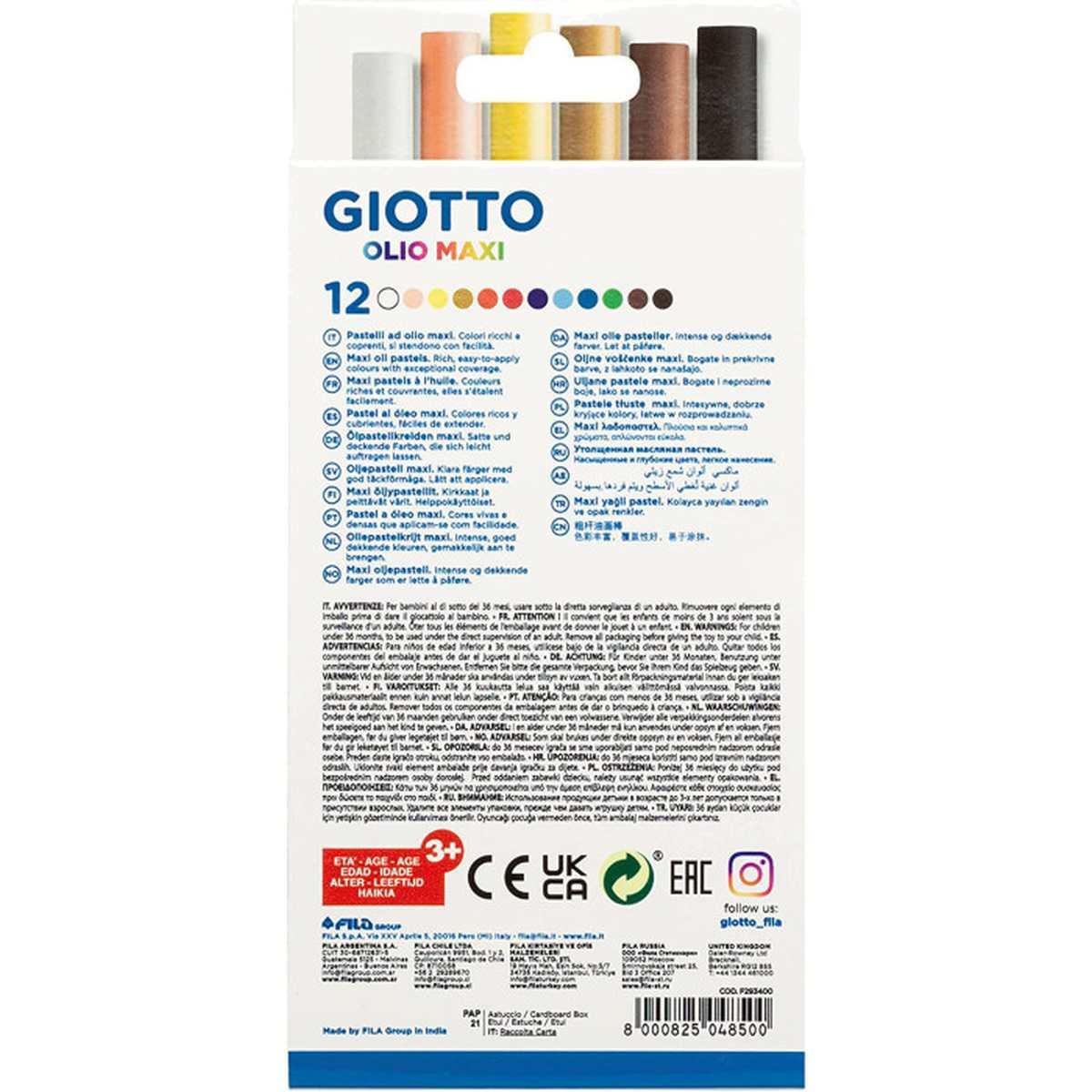 Giotto olio maxi - astuccio 12 pezzi