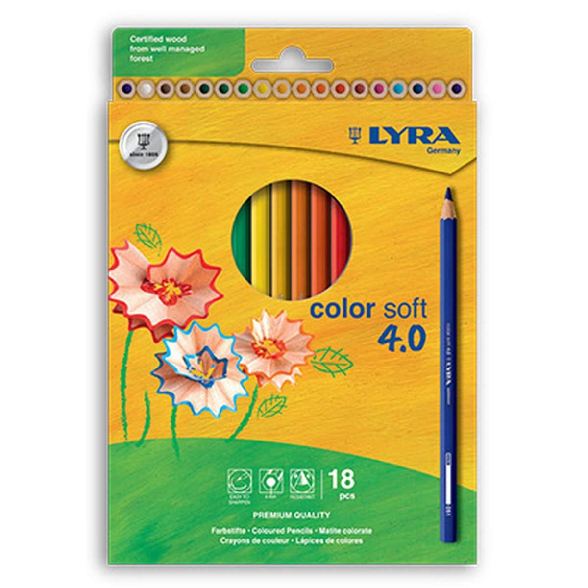 Lyra color soft 4.0 - astuccio 18 pastelli