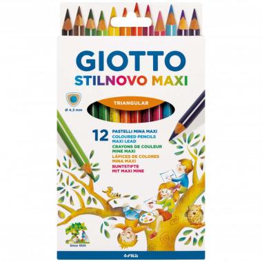 Pastelli giotto stilnovo maxi - 12 pz