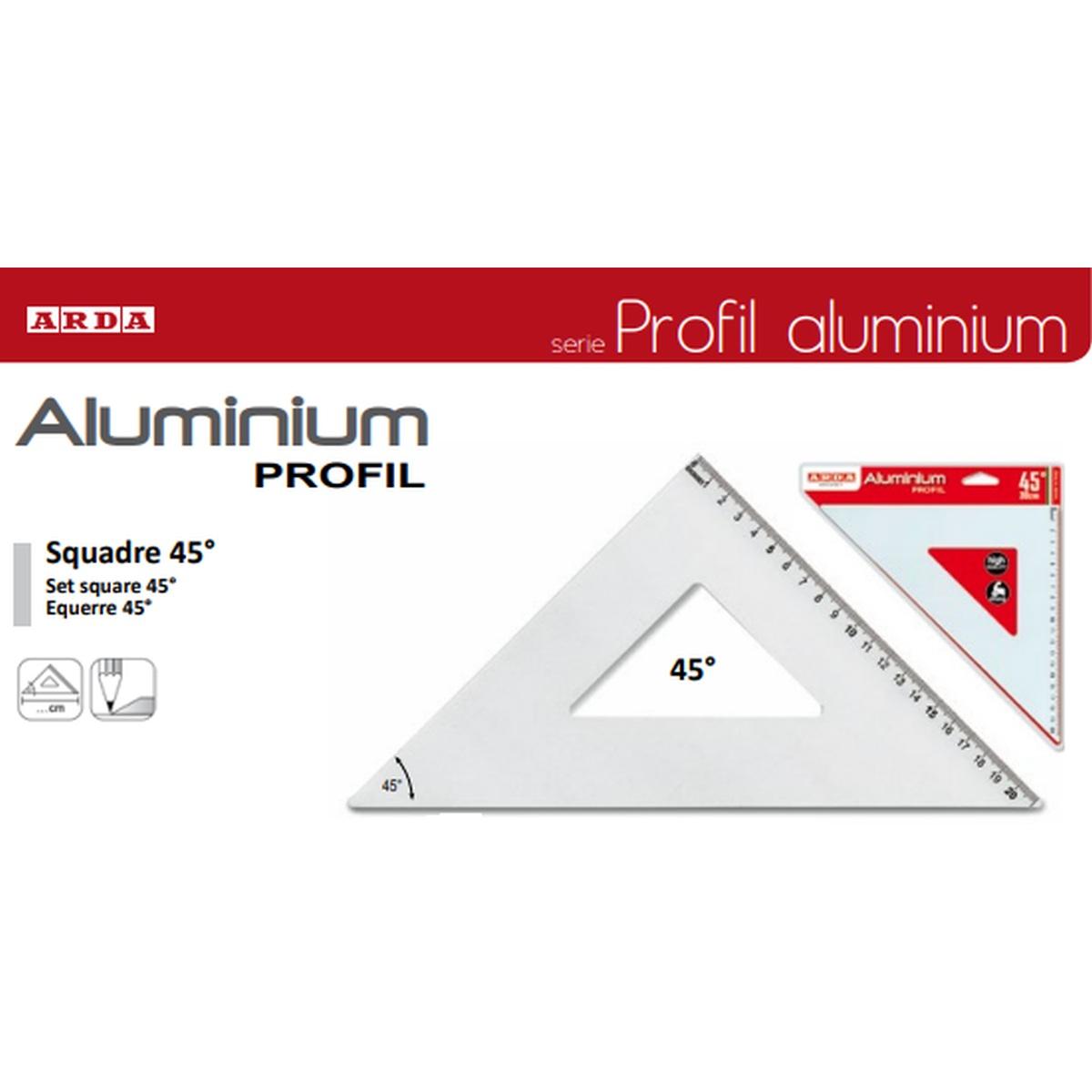 Arda - squadra 45° aluminium profil 30 cm