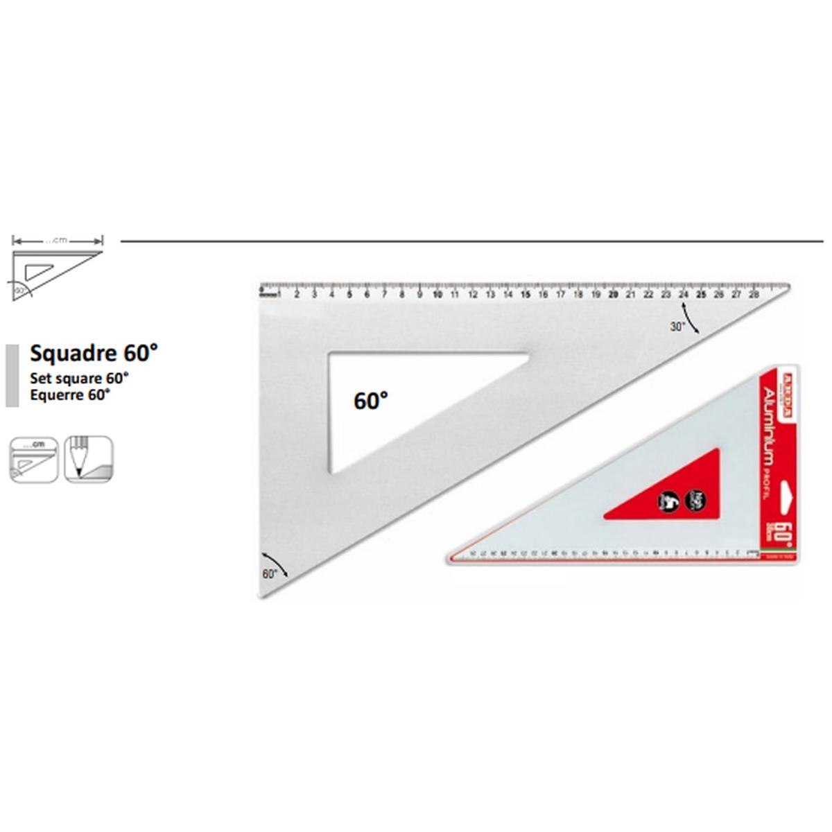 Arda - squadra 60° aluminium profil 30 cm