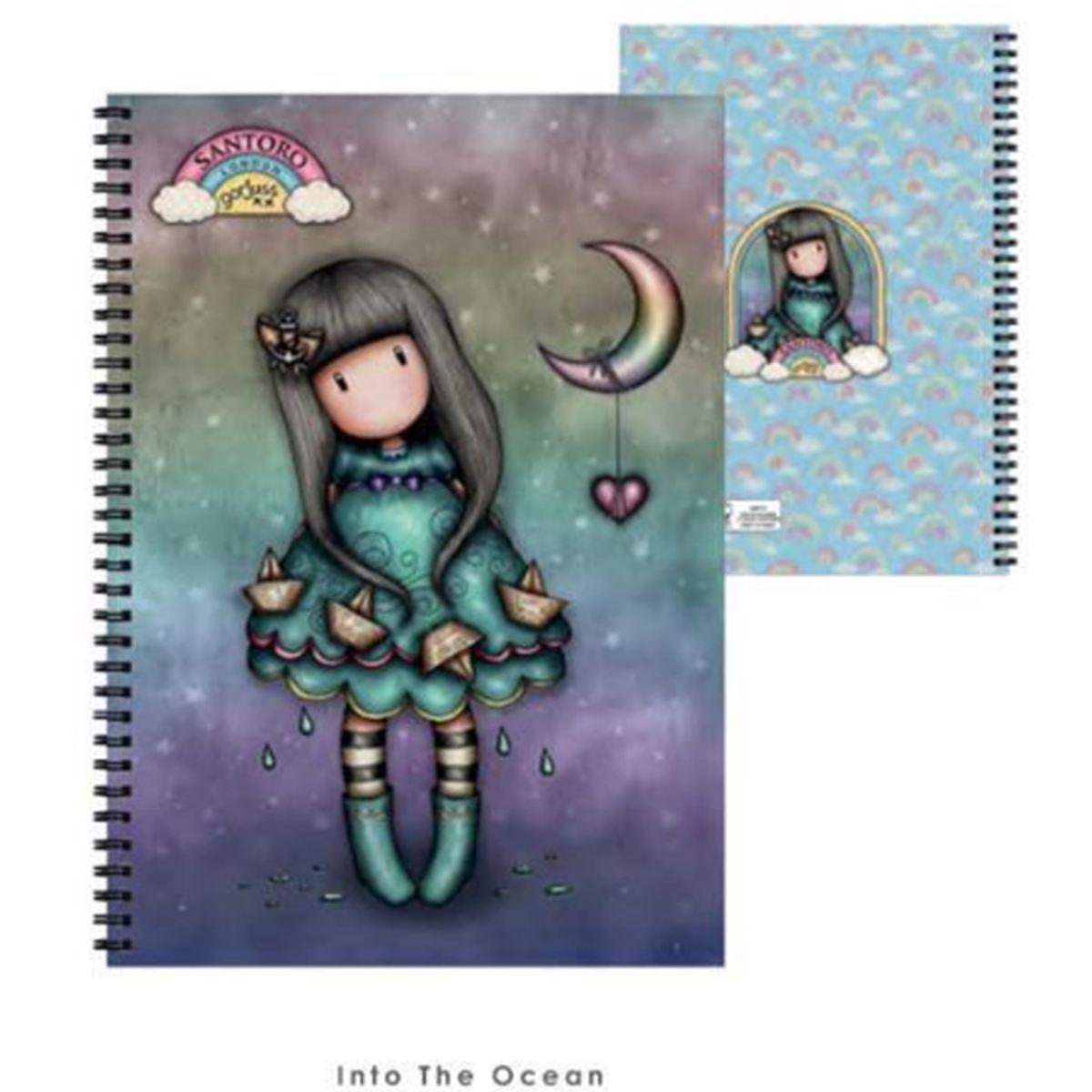 Santoro - maxi quaderno spiralato gorjuss the world to me - 60 ff - 80 gr