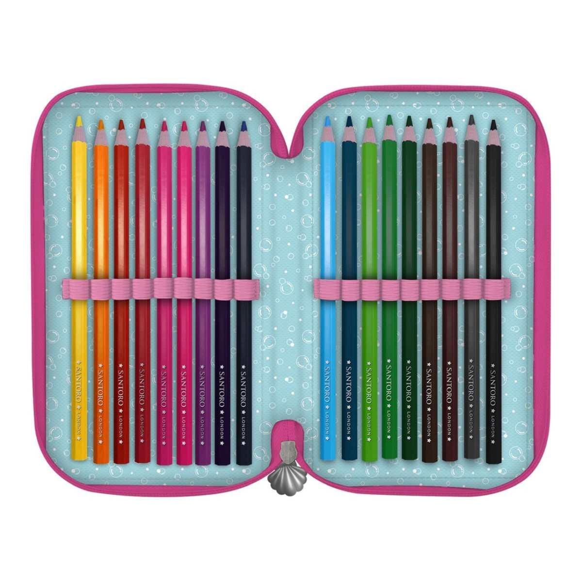 Santoro astuccio 3 zip accessoriato gorjuss