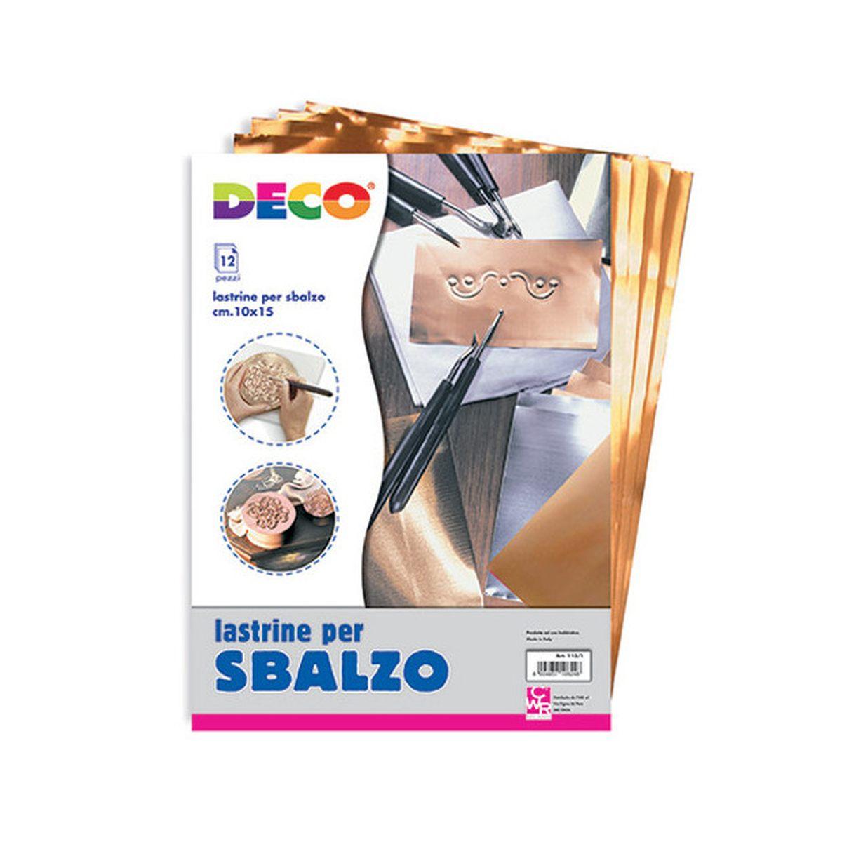 Deco - lastrine alluminio rame - 15 x 20 cm - spessore 1,2 mm