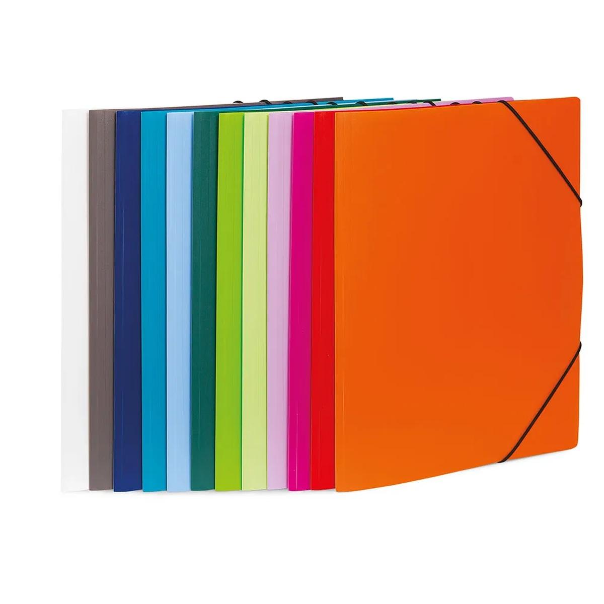 Lebez - cartellina a4 linea solid 3 lembi con elastico - 24 x 32,5 cm