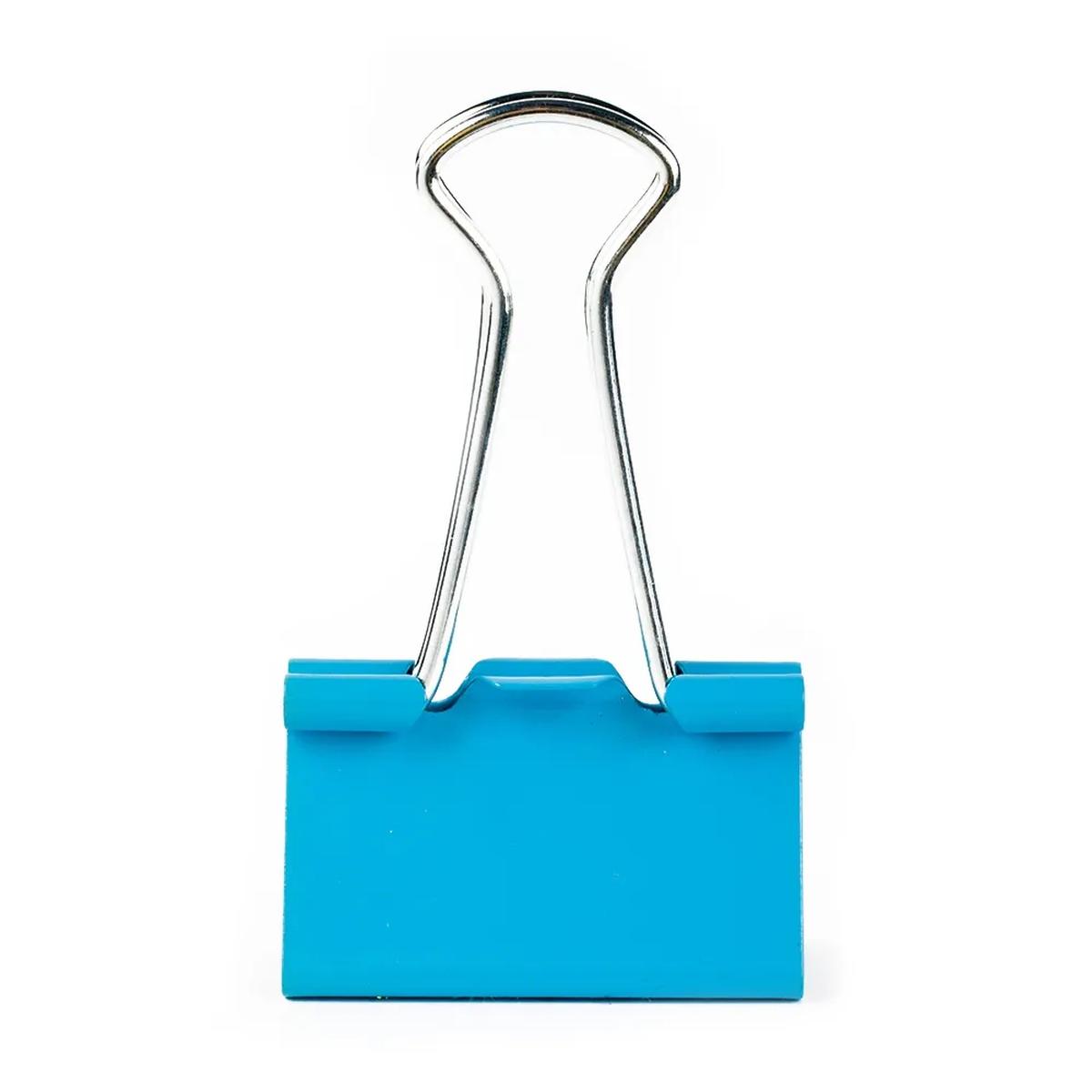 Lebez - molle colorate double clip 32 mm in metallo - 24 pezzi