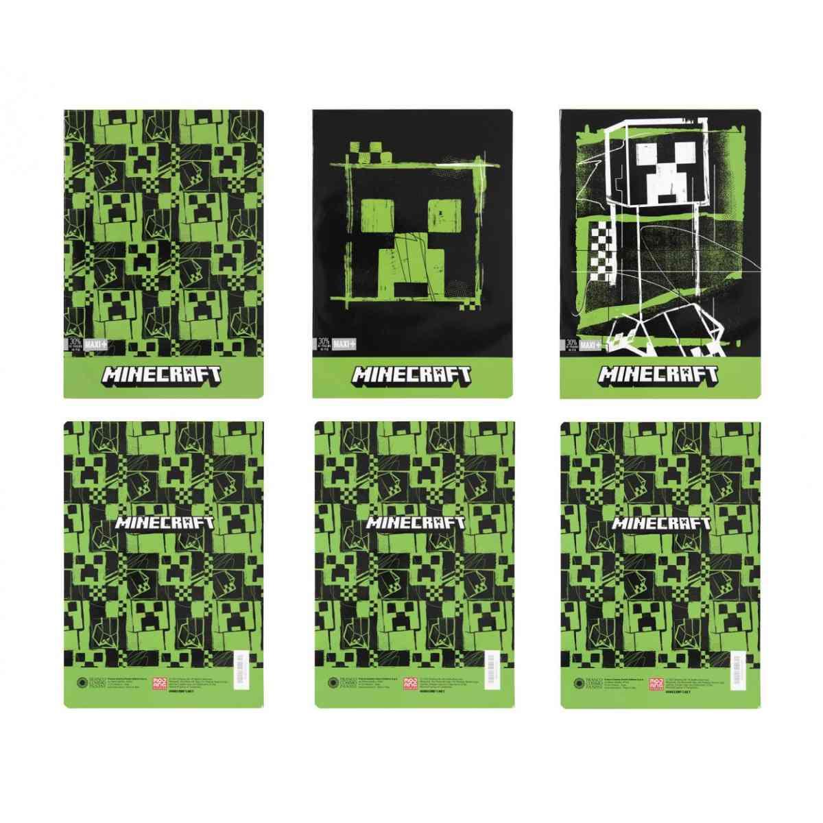 Maxi quaderno +30% 100 gr new green minecraft
