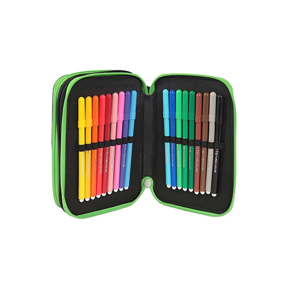 Astuccio 3 zip new green minecraft