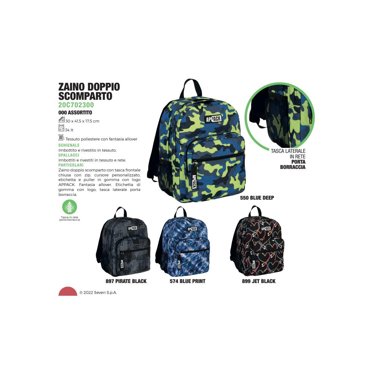 Zaino doppio scomparto appack