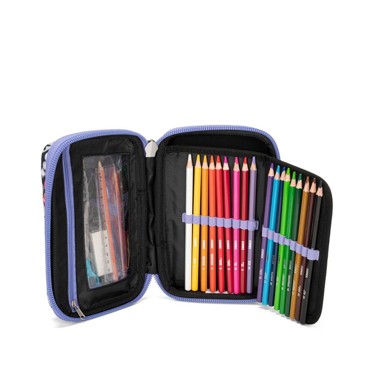 Astuccio maxi zip con corredo comix bright