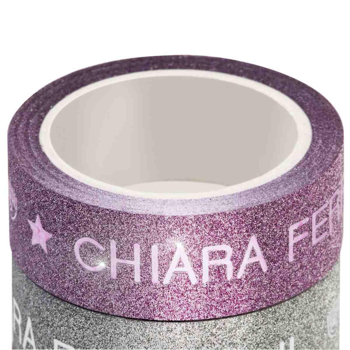 PIGNA - NASTRO ADESIVO GLITTERATO MM.15X4,5 MT. CHIARA FERRAGNI SET 3 PZ. PIGNA<br />