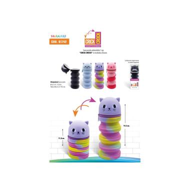 Saccucciolo estensibile 1 zip crick crock in morbido silicone - animals