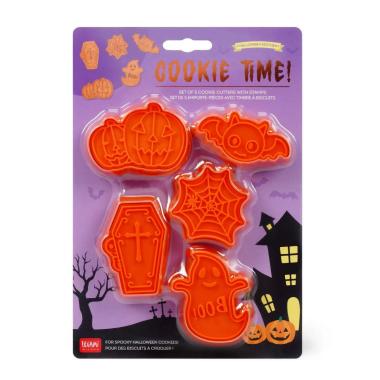 Legami - formine tagliabiscotti - 5 cookie cutters with stamps halloween